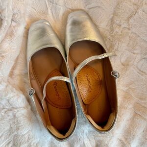Nordstrom silver flat mary janes